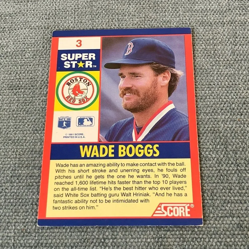 1991 Score Boston Red Sox Baseball Card Trading Card